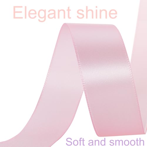 1 Inch Light Pink Ribbon 50Yards – Perfect for Gift Wrapping - color: Light Pink, size: 1"