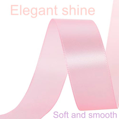 1 Inch Light Pink Ribbon 50Yards – Perfect for Gift Wrapping - color: Light Pink, size: 1"