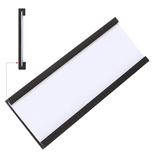 C Channel Magentic Label Holders 2x5.5 Inches with Paper Inserts and Clear Plastic Protectors,Magnetic Data Card Holders File Cabinet Labels,Pack of 50 - size: 2"x5.5"-50pcs