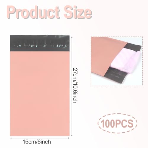 100 PCS Sanitary Napkin Disposal Bags, Feminine Hygiene Disposal Bags for Tampons and Pads, Block Odors, Self-Sealing Seals, 10.6 * 5.9 Inch (Pink) - color: Pink