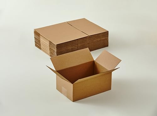 25 Packs Small Shipping Boxes 9X6X4 Inches, Kraft Corrugated Cardboard Boxes, For Small Business, Easy Assemble For Mailing, Moving, Packing And Storing - size: 9"x6"x4"