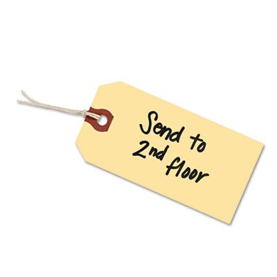 Avery Price Tags with String Attached, 11.5 pt. Stock, 4-3/4" x 2-3/8", 1,000 Manila Hang Tags (12505)