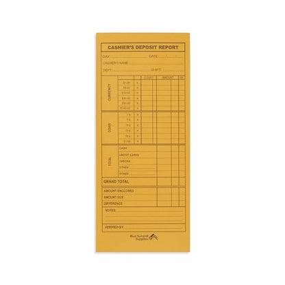 Blue Summit Supplies 500 Cash Deposit Envelopes, 24lb Kraft, Gummed Seal