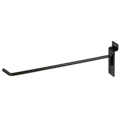 Econoco 10” Slatwall Deluxe Hooks, Slatwall hooks, Display Hooks For Panel, Black (Pack of 96) - color: Black, size: 10" Length