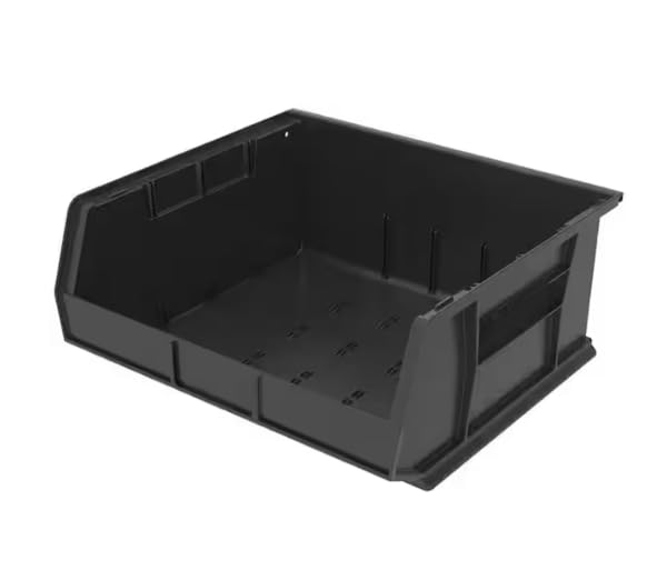 Black 6-Pack Plastic Storage Shelf Bins LM63233