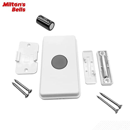Milton's Bells MB WDCLK Wireless Warehouse Door Chime & Strobe Light Kit, 2500 Ft Range, 12 Chime Tones, Adjustable Volume, Visual & Audible Alerts for Warehouses, Will-Call Counters & Offices