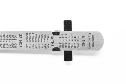 PEC Tools 6" Metal Pocket Ruler, 32nds/64ths & Decimal Equivalent, 10pcs - color: Decimal Equivalent Chart, size: 10