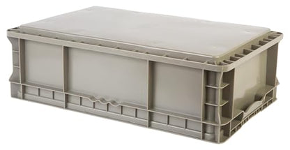 Hudson Exchange 24 x 15 x 7.5" (3 Pack) Straight Wall Handled Storage Container Tote, Gray/Brown - color: Gray/Brown, size: 3 Pack