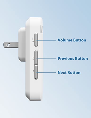 AVANTEK Wireless Doorbell, 1300 ft Range, Waterproof, 2 Receivers, White - color: White