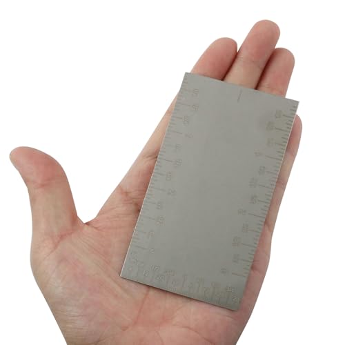XGNG Stainless Steel Portable Square Edge Ruler Compact Four Sided Graduated Ruler Easy to Use Marking Measurement Data Multi Functional Matte Finish Woodworking Tool