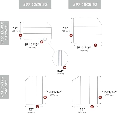 Rev-A-Shelf 18" Bakeware and Tray Divider for Wall/Base Cabinets, 2 Pack - size: 2 Pack, 18" H