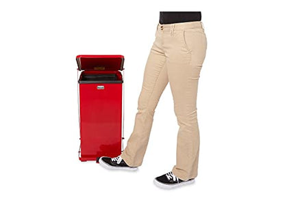 Rubbermaid Commercial Products Defenders Biohazard Steel Trash Can Step-On 4 GAL Red Hospital/Doctor's Office/Healthcare Facilities - color: Red, size: 4G