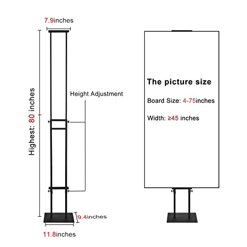 GUOHONG 2Pack Poster Stand for Display, Adjustable Floor Stand Sign Holder - size: 75 inch-2Pack