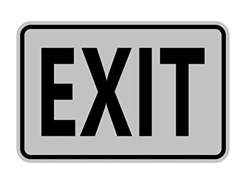 Signs ByLITA Classic Framed Exit Sign (Lt Gray) - Small - color: Lt Gray, size: 4 x 6" - Small (1 Pack)