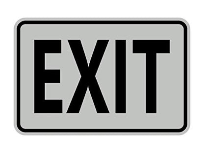 Signs ByLITA Classic Framed Exit Sign (Lt Gray) - Small - color: Lt Gray, size: 4 x 6" - Small (1 Pack)