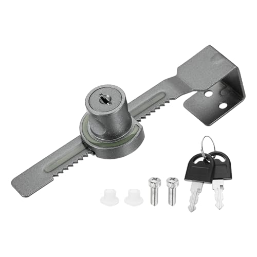 1" Luminous Sliding Glass Door Ratchet Lock Fit 0.39-0.79" Grey - color: Gray, size: 1 Inch