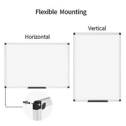 VIZ-PRO Dry Erase Board, 48 x 36 Inches, 2 Pack, Wall Mounted Whiteboard - size: 48 x 36 Inches