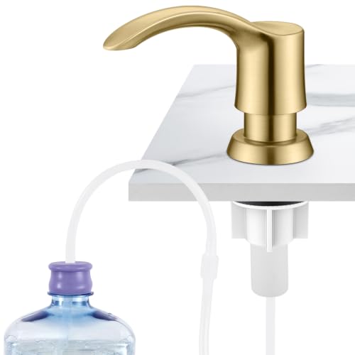 GAGALIFE Kitchen Sink Soap Dispenser - Brushed Gold, G080BG-G - color: Gold, size: with Hose