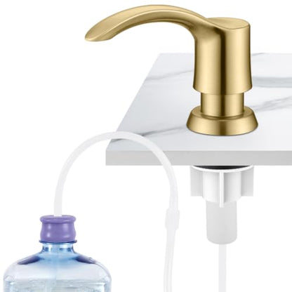 GAGALIFE Kitchen Sink Soap Dispenser - Brushed Gold, G080BG-G - color: Gold, size: with Hose