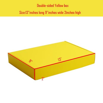 Yellow Shipping Packaging Boxes Mailers E-Commerce Packing 20Pcs13×9×2 Inch - color: Yellow