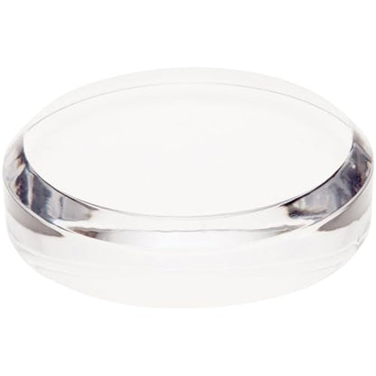 Plymor 4" W x 4" D x 1" H Clear Acrylic Round Display Base - size: 4" x 4" x 1"