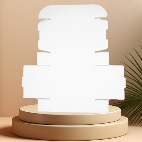 7x5x2 Inches White Corrugated Cardboard Shipping Boxes Set of 2 - size: 7x5x2 inch 2 Pack