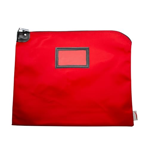 Locking Document Bag, Red, 15 x 19 - color: Red