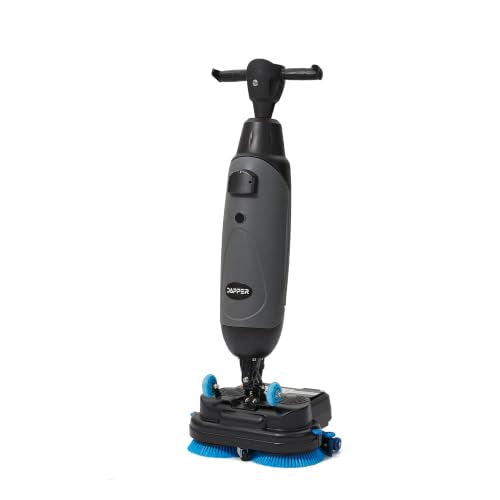 Battery Powered Portable Hand Held Walk Behind Floor Scrubber Machine 17" Cleaning Path, 17.5" Squeegee, 1.2 Gal Tank Up to 13,000 Sq. Ft./Hr.