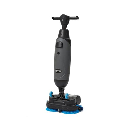 Battery Powered Portable Hand Held Walk Behind Floor Scrubber Machine 17" Cleaning Path, 17.5" Squeegee, 1.2 Gal Tank Up to 13,000 Sq. Ft./Hr.