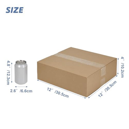 Hoikwo 12x12x4 Large Thin Brown Shipping Boxes Set of 15 - color: Brown, size: 12x12x4-15 Boxes