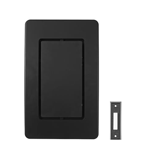 Heath Zenith Wired Mechanical Doorbell Chime Kit, 2-Melody Ding-Dong or Ding, Lighted Push Button, Black Plastic, Hardwired, 85dB, 18000204
