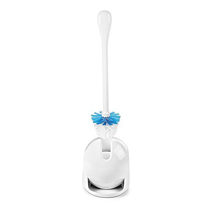 OXO Good Grips Compact Toilet Brush & Automatic Canister Door - color: White, size: 1 Count (Pack of 1)