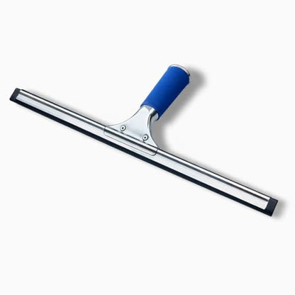 18-Inch Heavy-Duty Window Squeegee with Rubber Blade, Ideal 15 Degree Angle. Color Blue