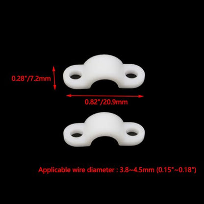 100pcs Wire Shelf Back Wall Clip Loop Clips - Fit 0.15"~0.18" Wire - style: Fit 0.15"~0.18" Wire (White)