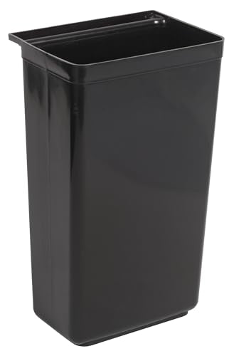 Winco 13 1/5" Black Commercial Refuse Bin x