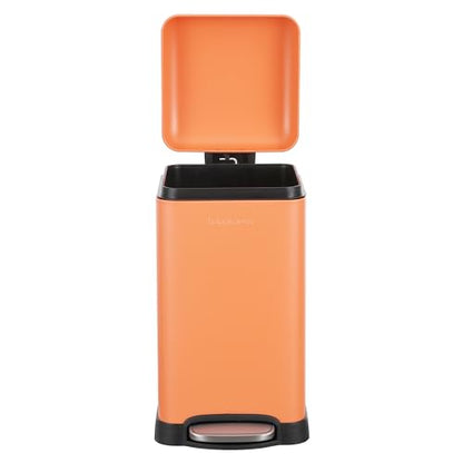 happimess Betty Retro Mini 3.2 Gal Step Trash Can, Carrot Cake - color: Carrot Cake