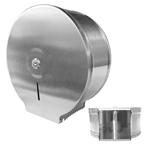 Commercial Jumbo Toilet Paper Dispenser, Wall Mount Stainless Steel 10 Inch Roll Toilet Paper Holder, Brushed Touchless Toilet Tissue Dispenser