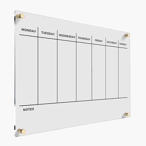 WEEKLY PLANNER Acrylic Wall Personalized Calendar 2026 Personalized Dry Erase Board Wall Calendar Weekly Calendar Housewarming Gift