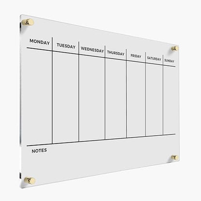 WEEKLY PLANNER Acrylic Wall Personalized Calendar 2026 Personalized Dry Erase Board Wall Calendar Weekly Calendar Housewarming Gift