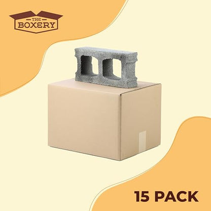 The Boxery 12"x12"x6" Heavy Duty Double Wall (ECT48) Boxes - 15 Count - size: 12x12x6"-15 PACK