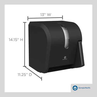 Georgia-Pacific Push Paddle Roll Paper Towel Dispenser by GP PRO, 54338A, Black