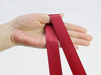 1" Maroon Double Face Satin Ribbon 100yd for Gifts & Weddings - color: Maroon, size: 1 inch