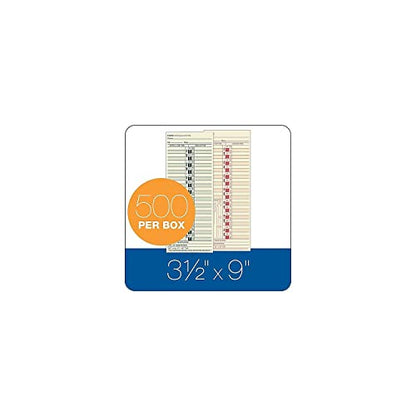 Tops 1275 Time Clock Cards, Bi-Weekly, Two-Sides, 3-1/2-Inch x9-Inch,500/BX