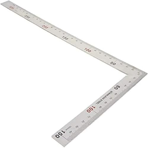 Utoolmart 150×300mm Stainless Steel L-Shape Right Angle Ruler - size: Stainless steel