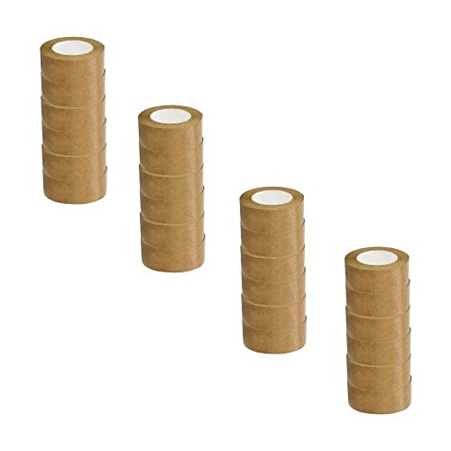PSBM Flatback Kraft/Brown Packing Tape, 6 Rolls, 4.8 Mil Thick, 3 Inch Wide, 55 Yards Per Roll, Total 330 Yards for Packaging, Shipping, Moving & Sealing - size: 3 Inch x 55 Yards, style: 6 Rolls