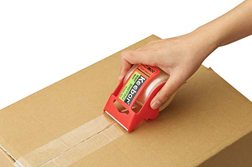 Packing Tape with Dispenser, 12 Rolls Clear Shiping Package Tape, 2'' x 32.8 yd, 1.5'' Core, Designed for Packing, Shipping & Mailing - size: 12 rolls