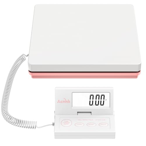 Postal Mail Scales for Shipping, 110LB(50KG) Scale for Package, Three Functions: Tare,Mode and Hold, Individual Flexible Panel,with Manual and Adapter