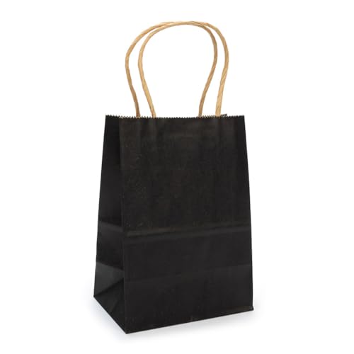 ClearBags Paper Merchandise Handle Bags (Black, 4 3/4 x 2 15/16 x 6 1/2) - color: Black, size: 4 3/4 x 2 15/16 x 6 1/2