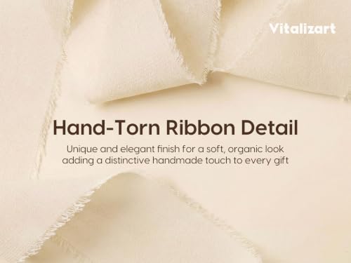 Vitalizart Handmade Chiffon Silk Ribbon 1.5" x 21 Yd Ivory White Frayed - color: Cream & Off White 3 Rolls (21Yd)