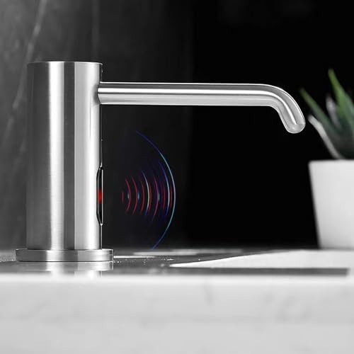 Automatic Liquid Soap Dispenser Touchless for Bathroom and Kitchen with 33.81oz/1000ml Upgraded Infrared Sensors Built in Sink Soap Dispenser for Smart Home